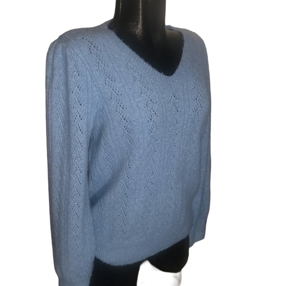 Joie Baby Blue V Neck Sweater S - Picture 3 of 7